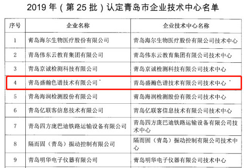 青島市企業(yè)技術(shù)中心名單公布，盛瀚榜上有名！